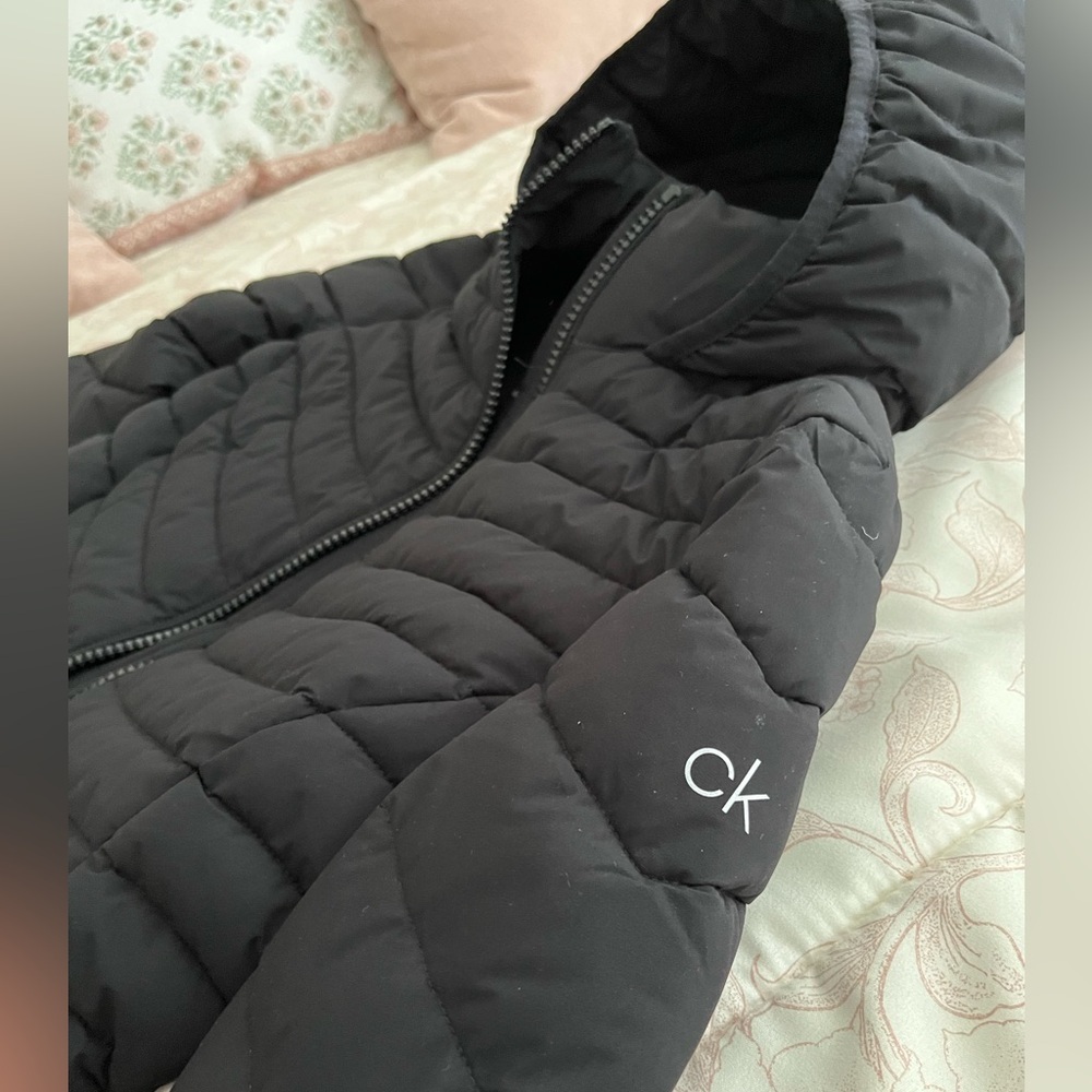 Calvin Klein Women's Black Hooded Puffer Jacket XS - Picture 6 of 11